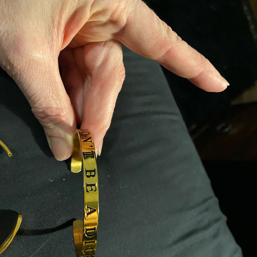 5 Gold funny statement Bracelets